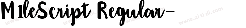 M1leScript Regular字体转换 M1leScript Regular字体转换